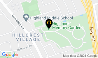Amy Toronto Cemetery Services in North York map