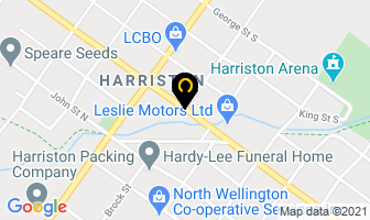 Anderson's Motor Vehicle License Office in Harriston map