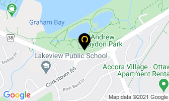 Andrew Haydon Park Building in Guelph map