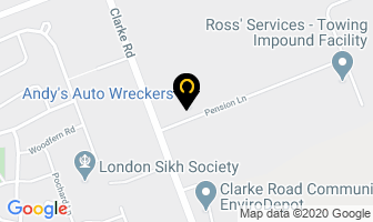 Andys Auto Wreckers in London map