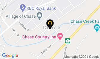 Anglican United Church in Chase map
