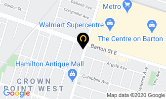 Antique Avenue in Hamilton map