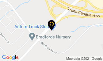 Antrim Truck Stop in Hudson map