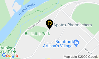 Apotex Pharmachem Inc in Brantford map