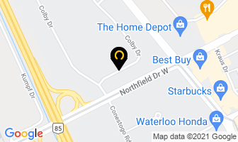 Aquahalt Roofing in Kitchener map