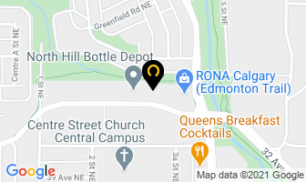 Arctic Glacier in Calgary map