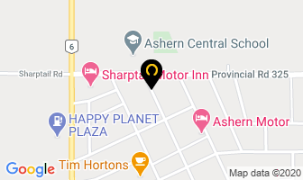 Arnason Funeral Home in Ashern map