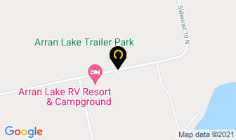 Arran Lake Trailer Park in Allenford map