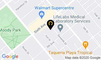 Asante Dental Centre in New Westminster map