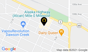 Aspen Grove Property Services in Dawson Creek map