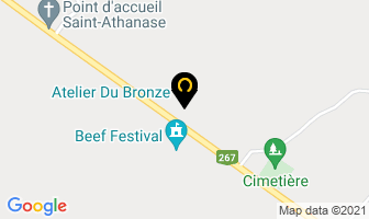 Atelier Du Bronze Inc in Inverness map