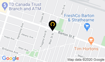 Athens Printing in Hamilton map