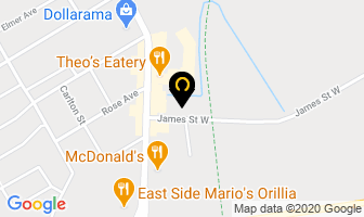 Atherley Towing Service in Orillia map