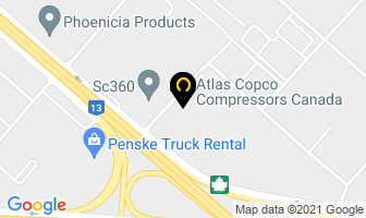 Atlas Copco Compressors Canada in Brantford map