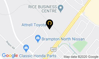 Attrell Toyota in Brampton map