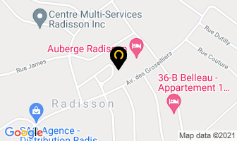 Auberge Radisson in Baie-james map