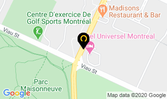 Auberge Universel in Montreal map