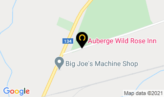 Auberge Wild Rose Inn in Stewart map