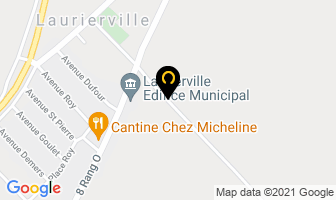 Aubin Roland in Laurierville map