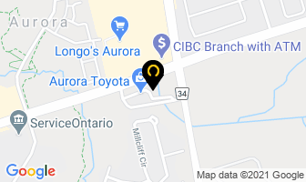 Aurora Toyota in Joliette map