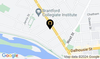 Avenue Dental in Brantford map