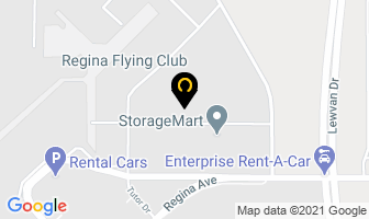 Avis Car Rental in Regina map