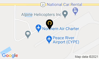 Avis Car Rental in Peace River map
