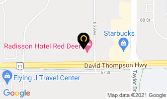 Avis Car Rental in Red Deer map
