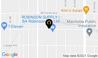 B A Robinson Electrical Division in Brandon map