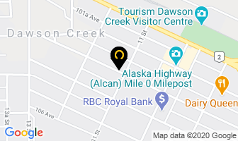 B C Assessment Authority Peace River Office in Dawson Creek map