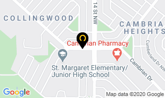 B J Spirit in Calgary map