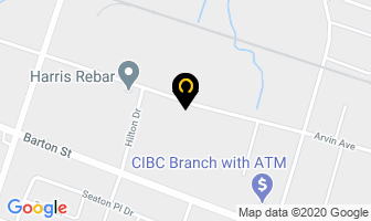Baffin Inc in Hamilton map
