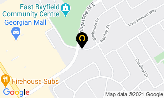 Baker R J Appliance Repair in Barrie map