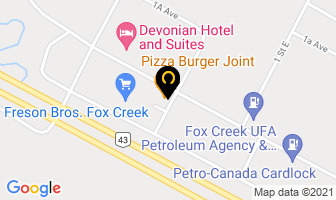 Bare Contractors Ltd Shop in Fox Creek map