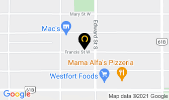 Barrett's Piranha Prop Shop in Thunder Bay map
