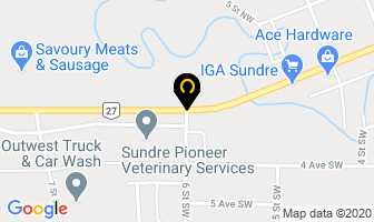 Barrier Mountain Outfitters in Sundre map