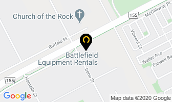 Battlefield Equipment Rentals in Winnipeg map