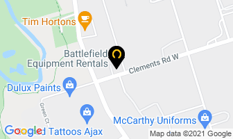 Battlefield Equipment Rentals in Barrie map
