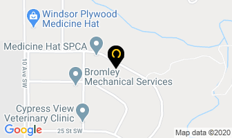Baumann's Ventilation & Plumbing Ltd in Medicine Hat map