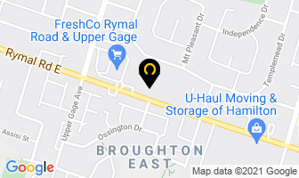 Bay Gardens Funeral Home in Hamilton map