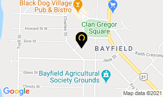 Bayfield Fire Department in Bluewater map