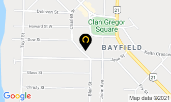 Bayfield Lions Club in Bluewater map