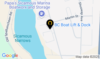 Bc Boat Lift And Dock in Sicamous map