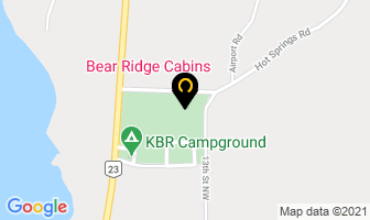 Bear Ridge Cabins in Nakusp map