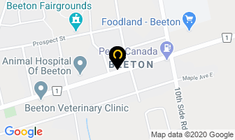 Beeton Barber Shop in New Tecumseth map