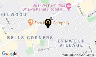 Bells Corners Family Dentistry in Guelph map
