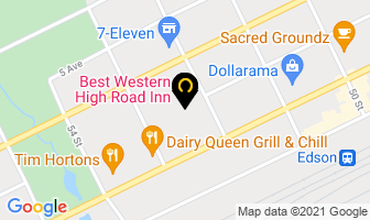 Best Western High Road Inn in Edson map