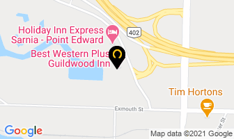 Best Western Plus Guildwood Inn in Sarnia map
