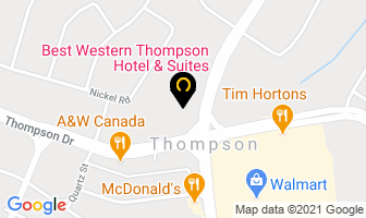 Best Western Thompson Hotel & Suites in Thompson map