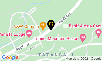 Big Horn Gifts in Banff map